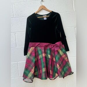 Bonnie Jean Black and Plaid Formal Dress for Kids
